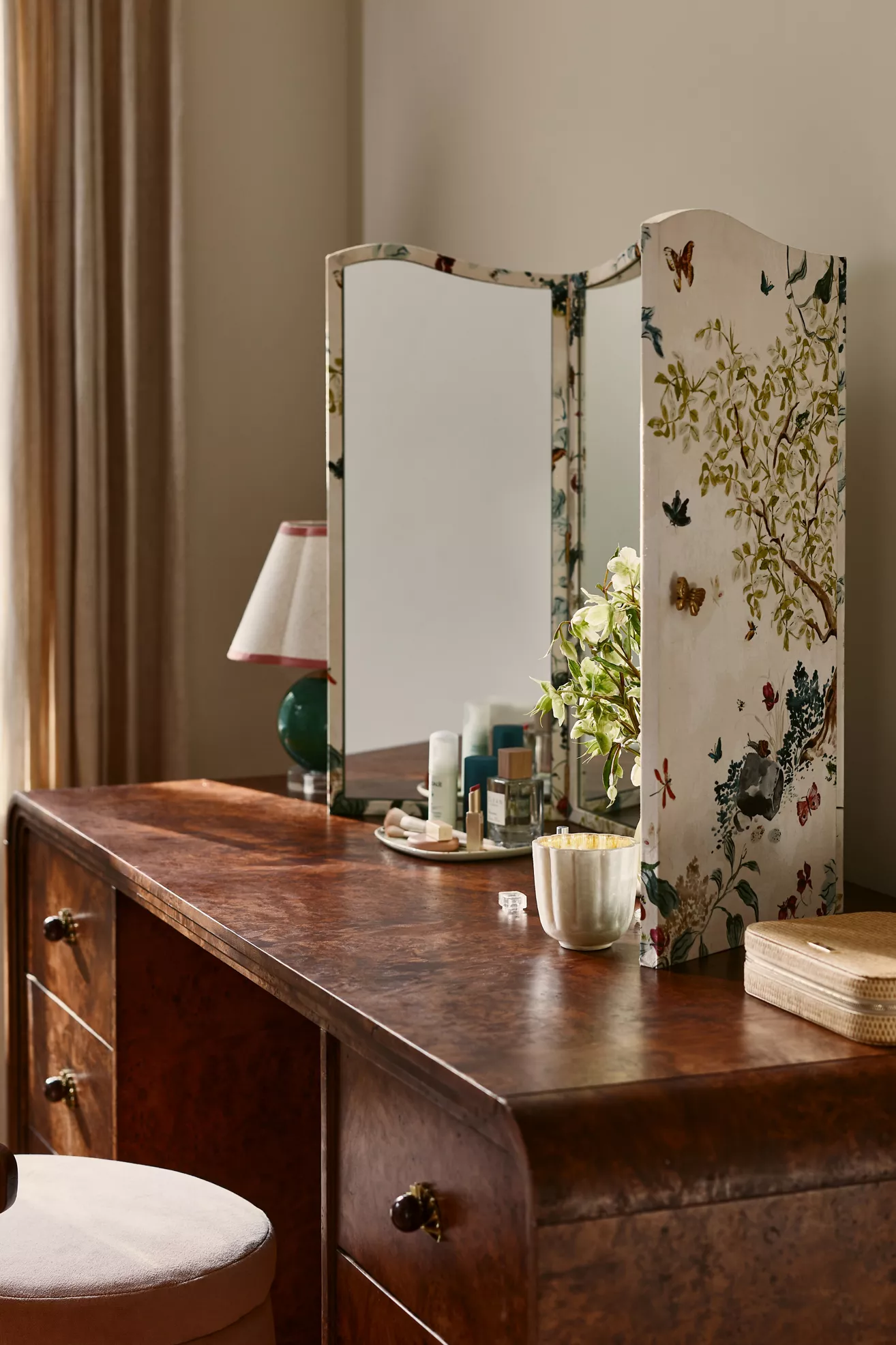 Betti Burl Wood Executive Desk - thumbnail 5