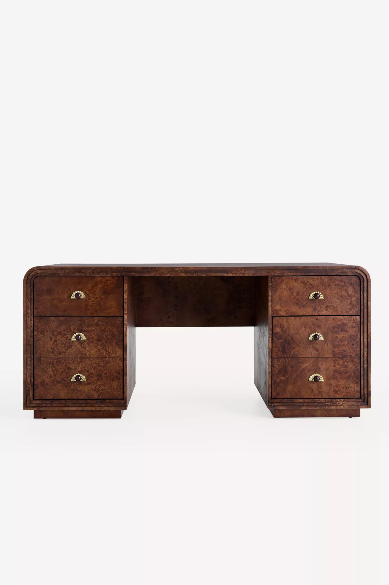 Betti Burl Wood Executive Desk