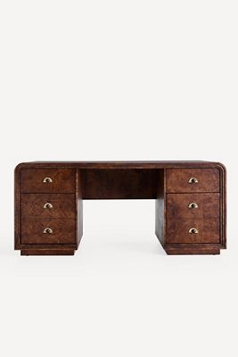 Betti Burl Wood Executive Desk