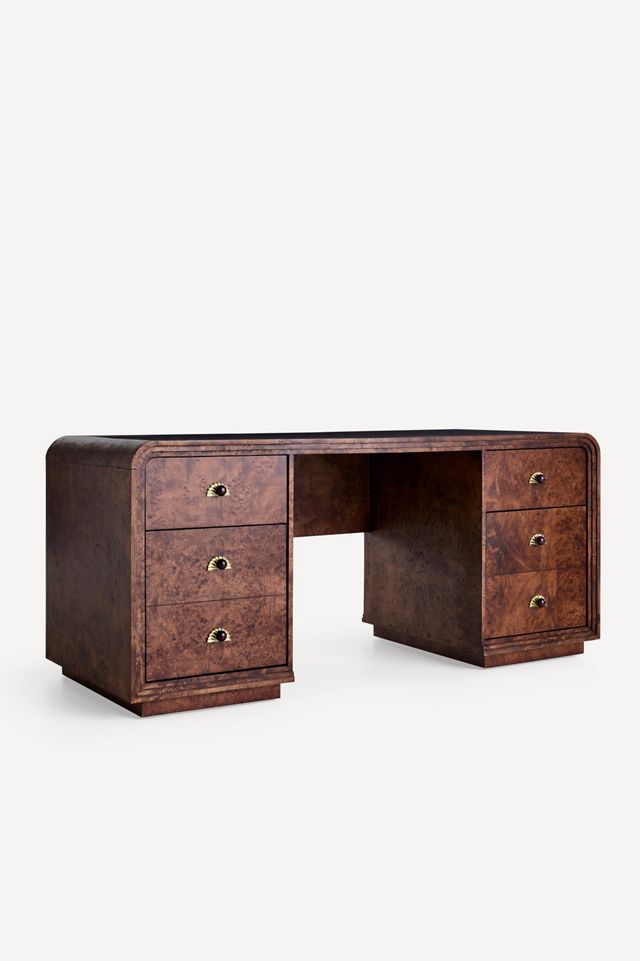 Betti Burl Wood Executive Desk #1