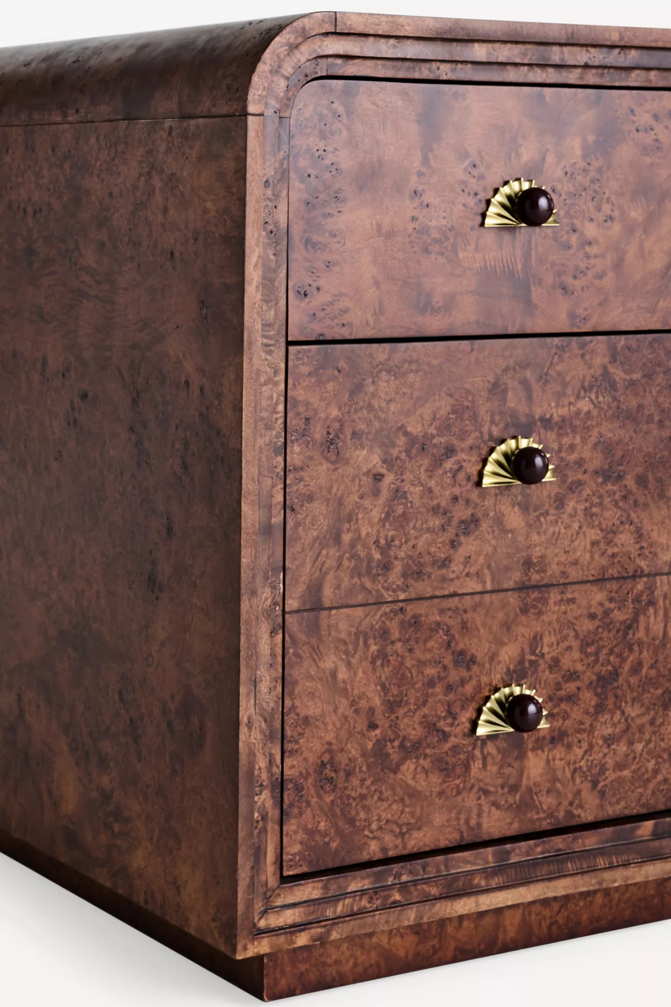 Betti Burl Wood Executive Desk - thumbnail 4