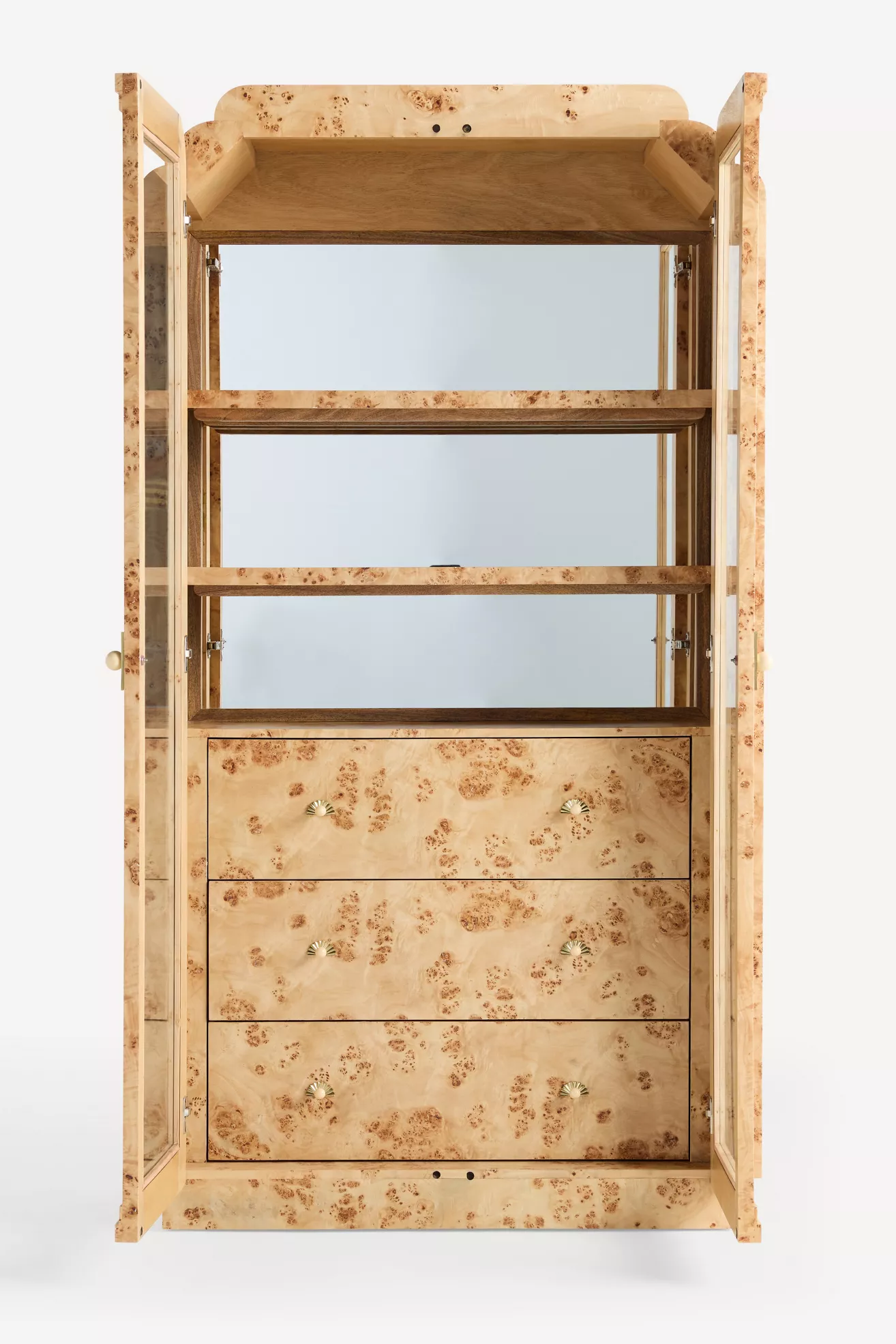 Betti Burl Wood Display Hutch - thumbnail 9