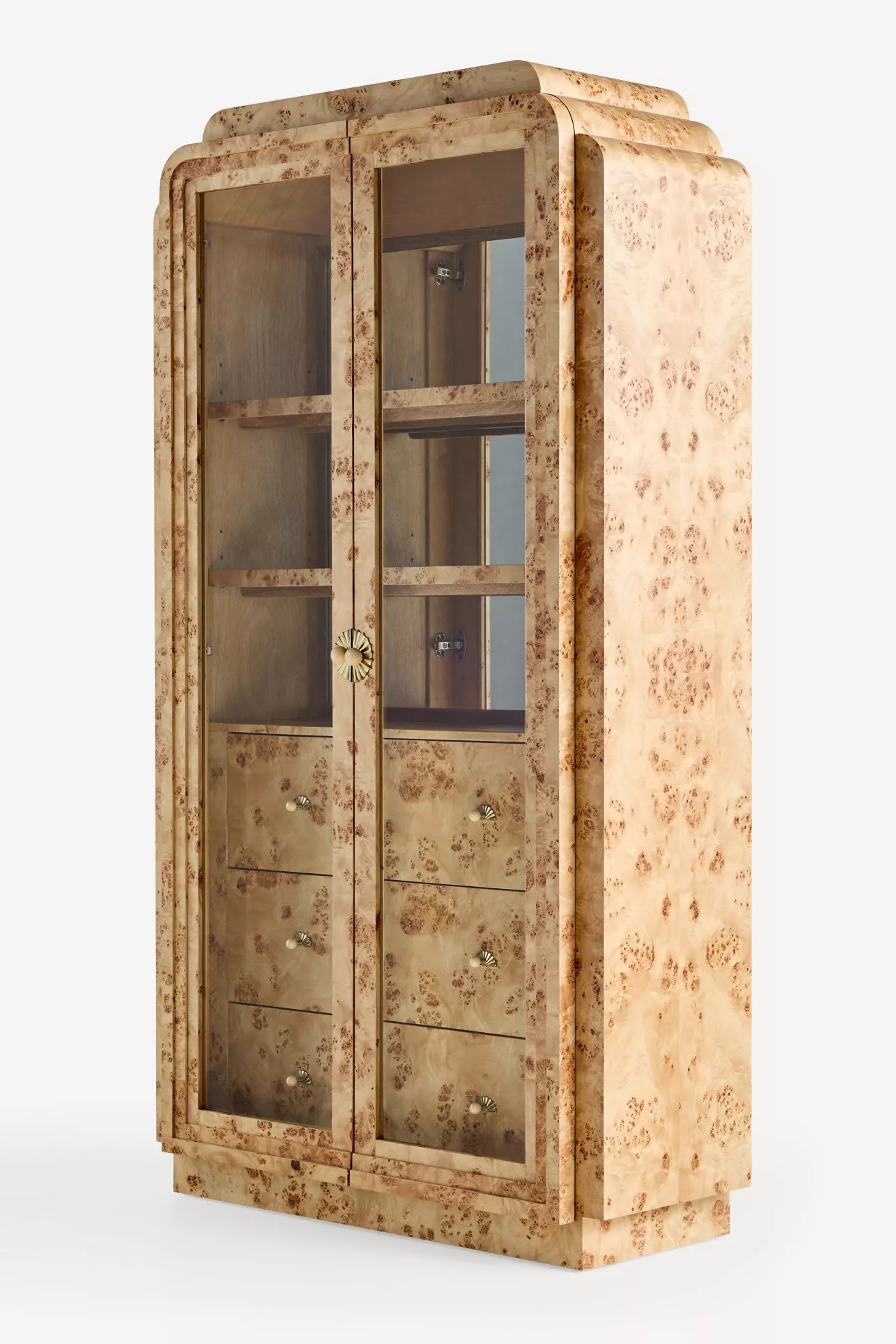 Betti Burl Wood Display Hutch - thumbnail 10