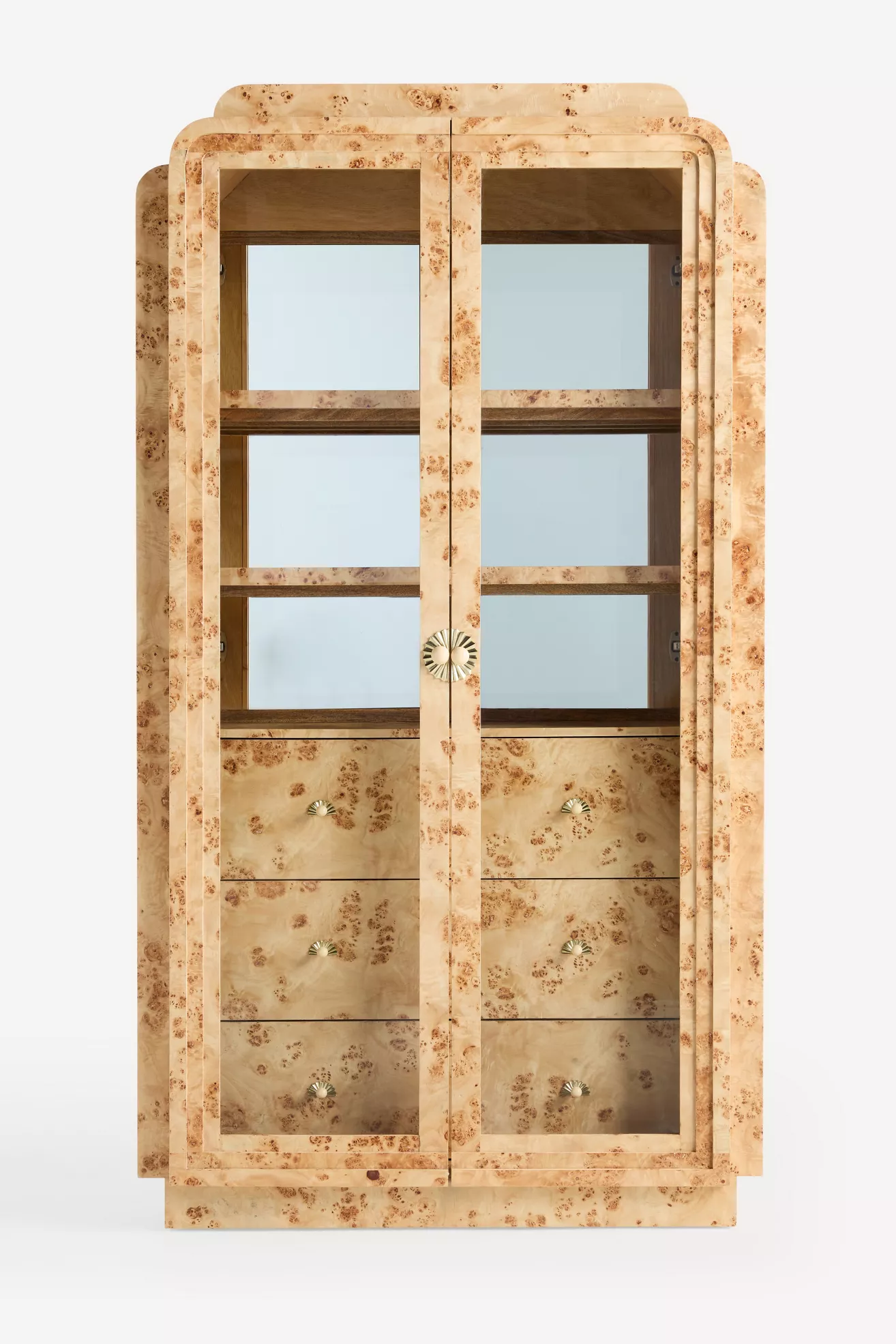 Betti Burl Wood Display Hutch - thumbnail 8
