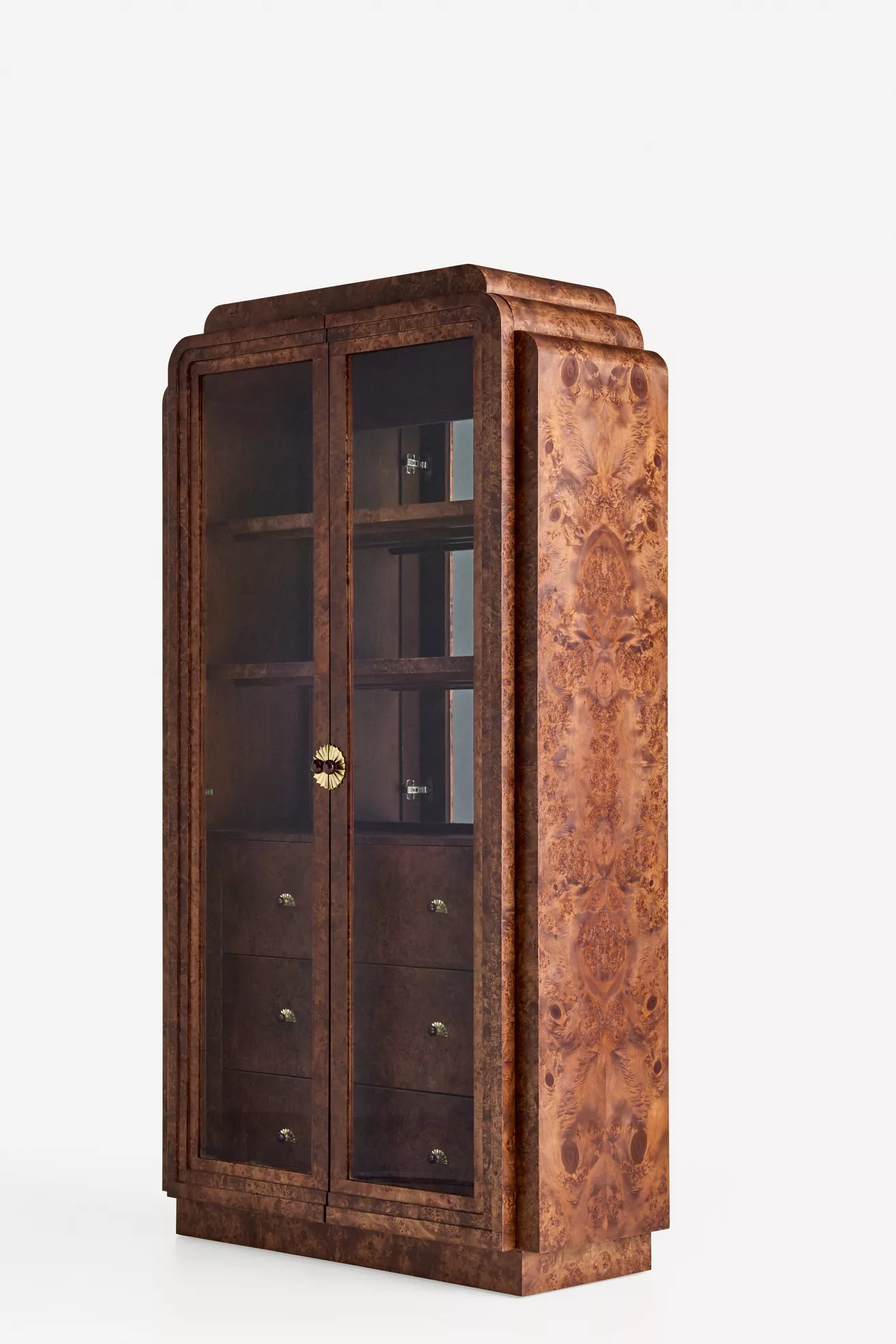 Betti Burl Wood Display Hutch - thumbnail 3