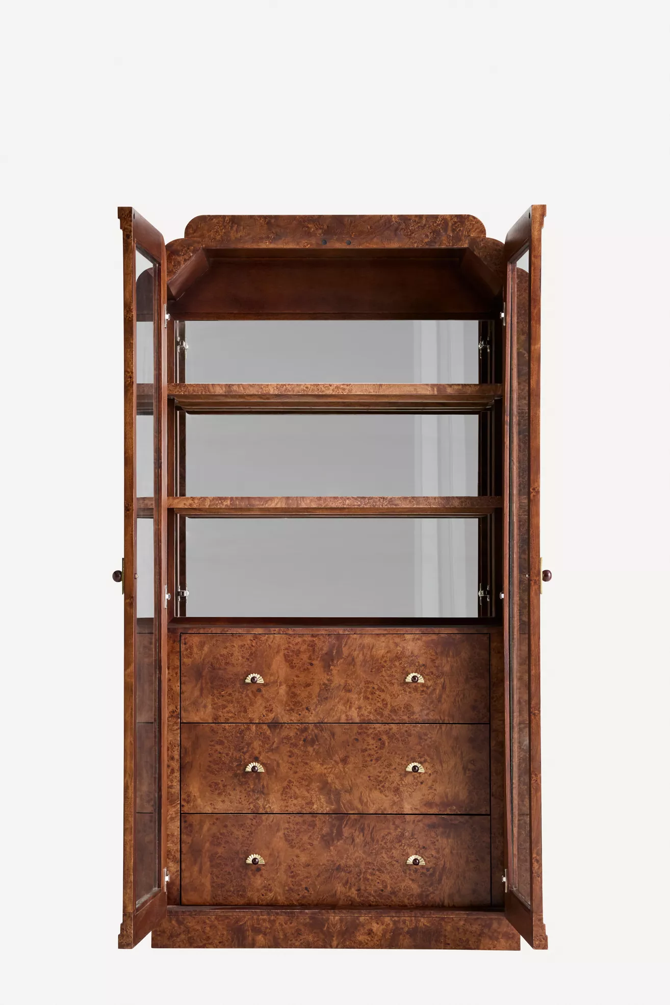 Betti Burl Wood Display Hutch - thumbnail 4