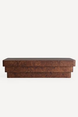 Leonne Rectangle 60" Burl Wood Coffee Table