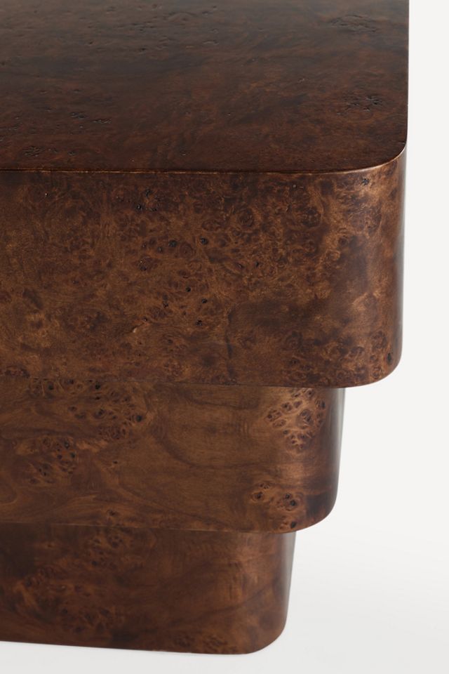 Leonne Rectangle 60" Burl Wood Coffee Table #2