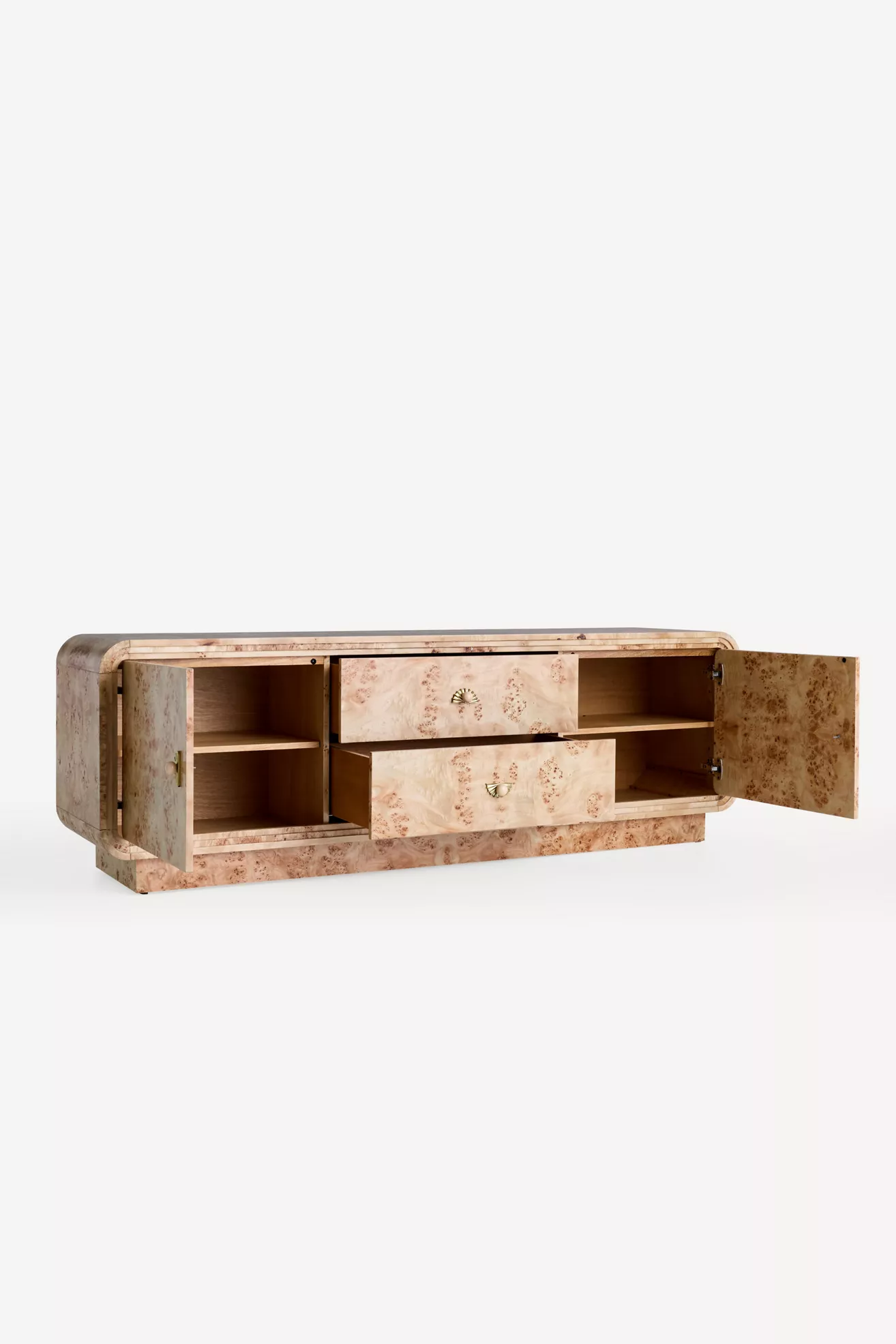 Betti 76"  Burl Wood Media Console - thumbnail 4