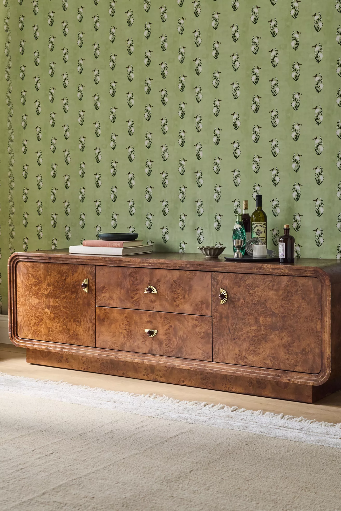 Betti 76"  Burl Wood Media Console - thumbnail 7