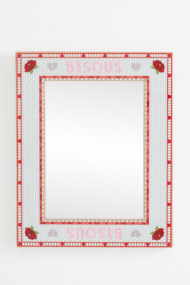 Bistro Tile 24k Gold Accent Portrait Gallery Wall Mirror #1
