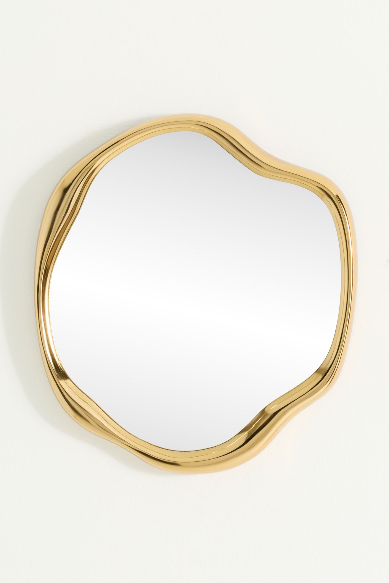 Alina Round Gallery Wall Mirror - Brass, One Size
