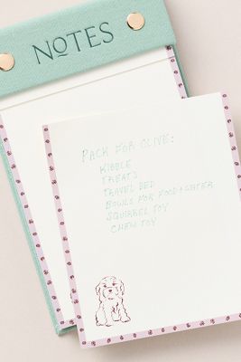 Dog Icon Fabric Bound Notepad