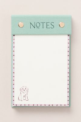 Dog Icon Fabric Bound Notepad