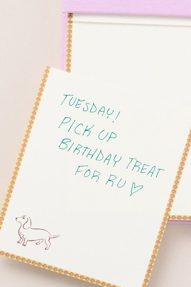 Dog Icon Fabric Bound Notepad #1