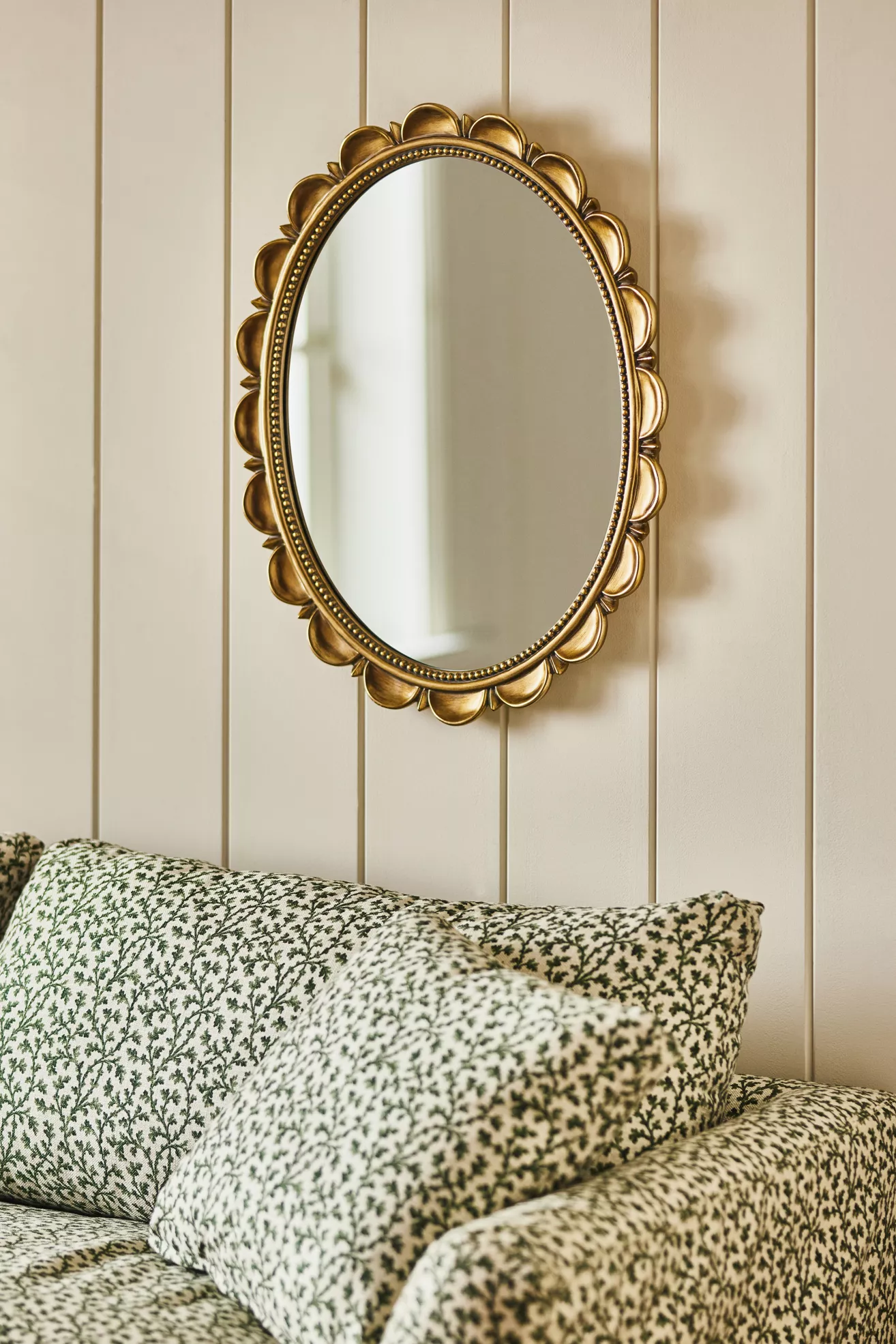 Louisa Scalloped Oval Wall Mirror