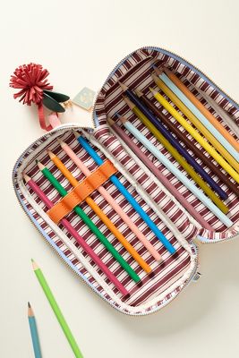 Anthropologie x Papier Modern Toile Pouch with Charms