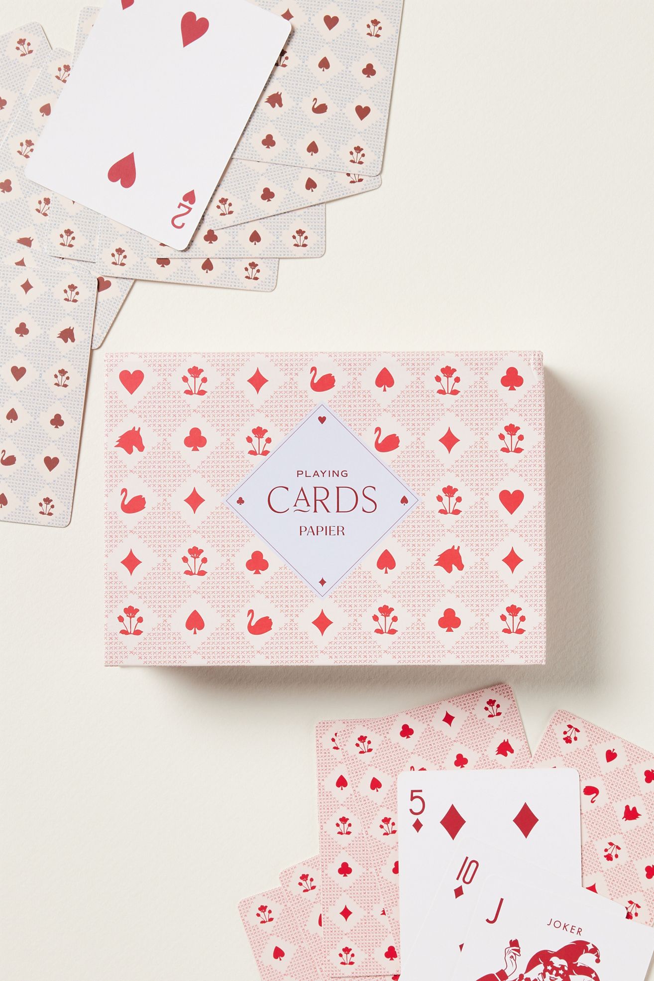 Anthropologie x Papier Playing Cards, Set of 2 - Salmon, One Size
