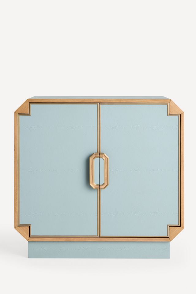 Dakota Shagreen Bar Cabinet #1