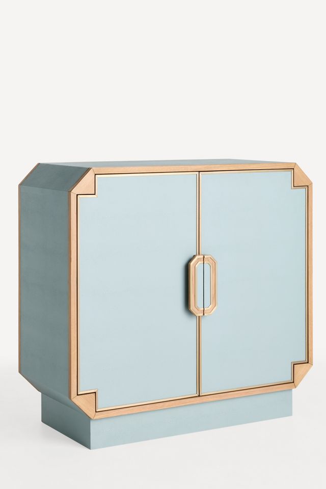 Dakota Shagreen Bar Cabinet | AnthroHome