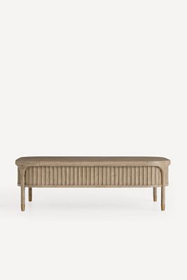 The Isla Fluted-Wood Rectangle 48" Coffee Table