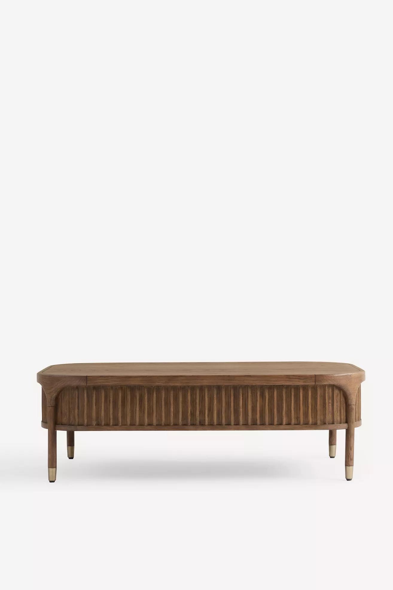 The Isla Fluted-Wood Rectangle 48"  Coffee Table