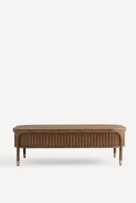 The Isla Fluted-Wood Rectangle 48" Coffee Table