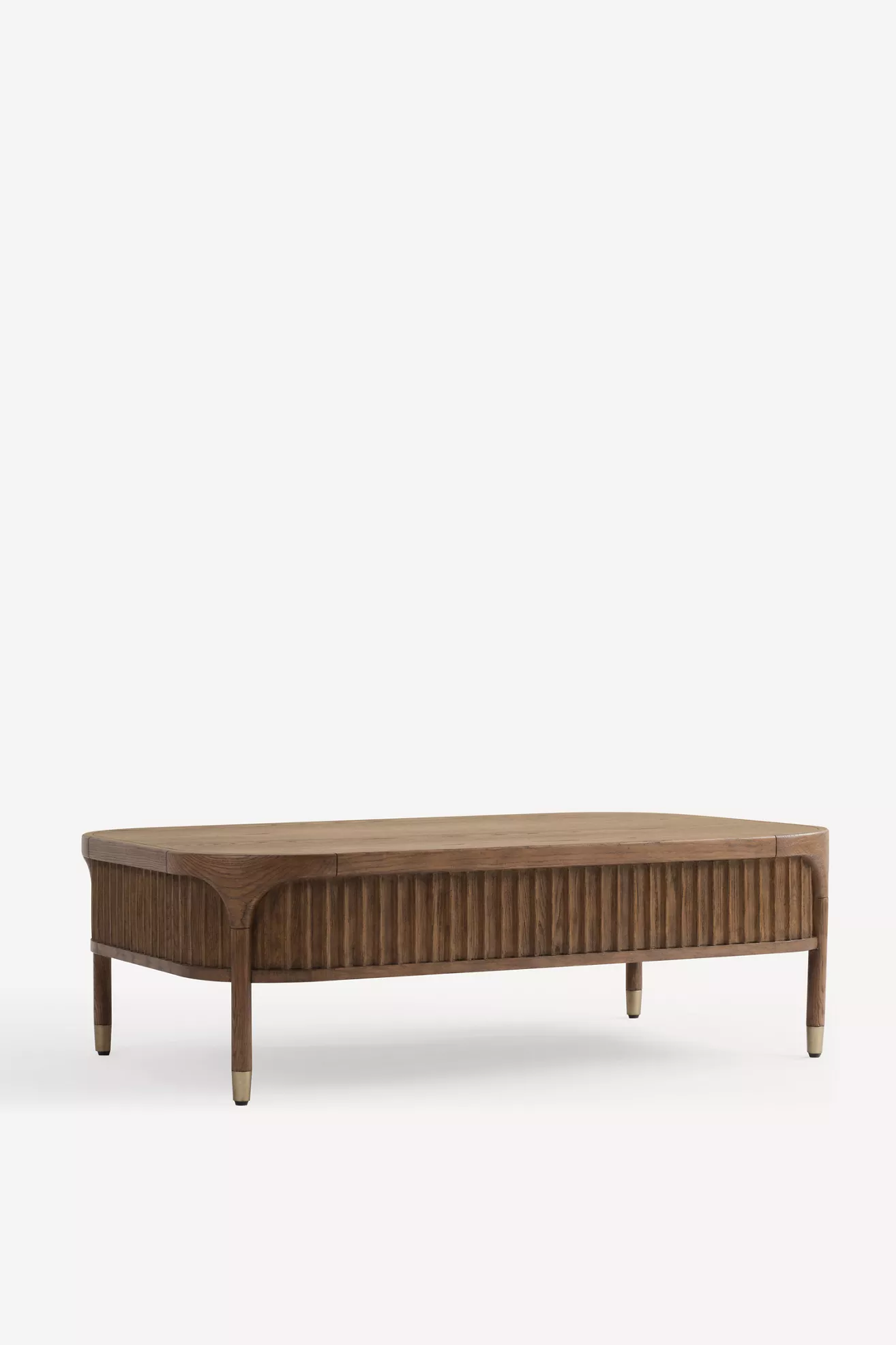 The Isla Fluted-Wood Rectangle 48"  Coffee Table - thumbnail 2