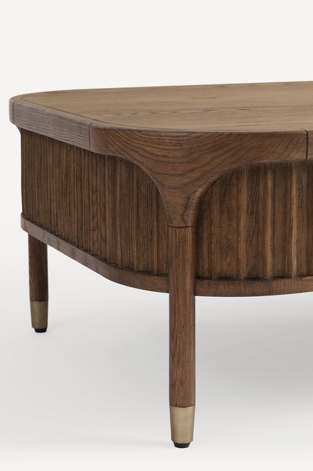 Der Isla Couchtisch aus gerilltem Holz #2