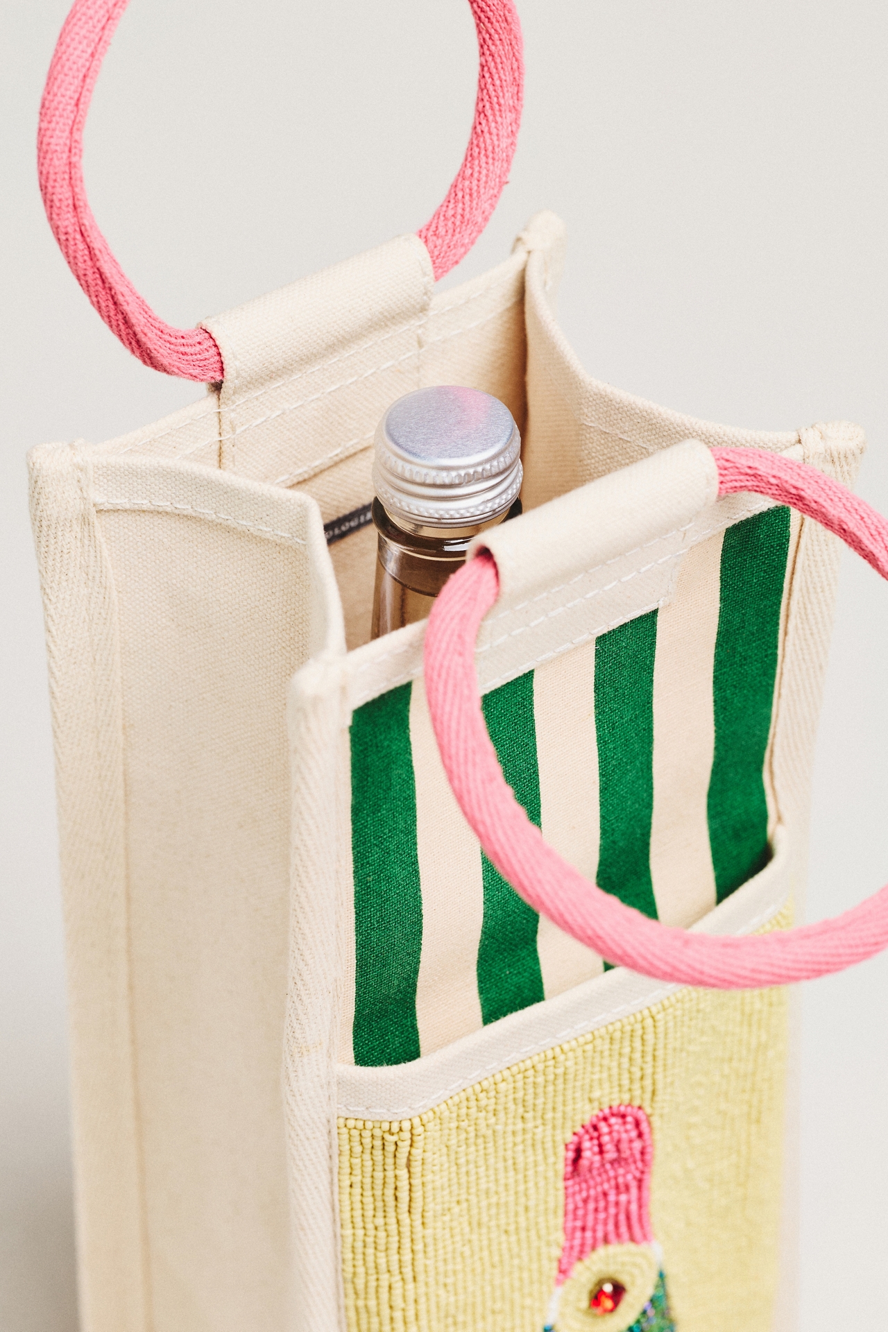 Beaded Wine Holder Tote