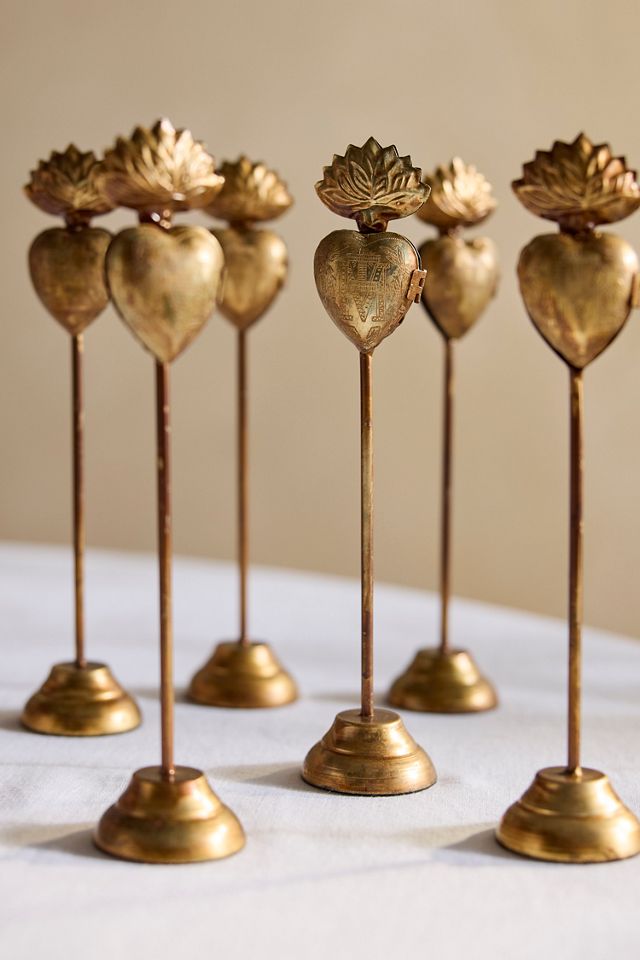 Golden Heart Place Card Holders, Set of 6 Tall #4