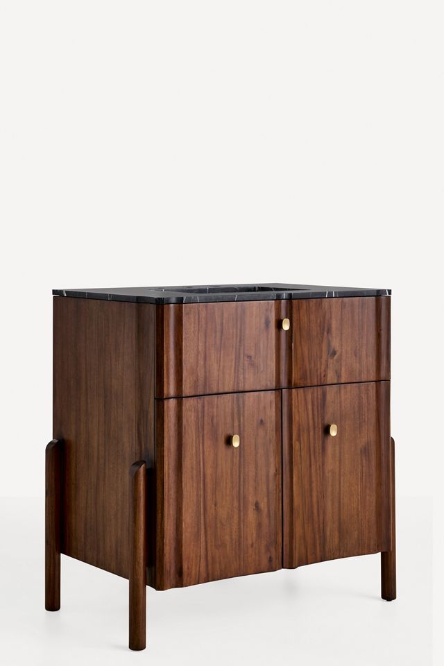 Tetra Marble-Top Single Bathroom Vanity #2