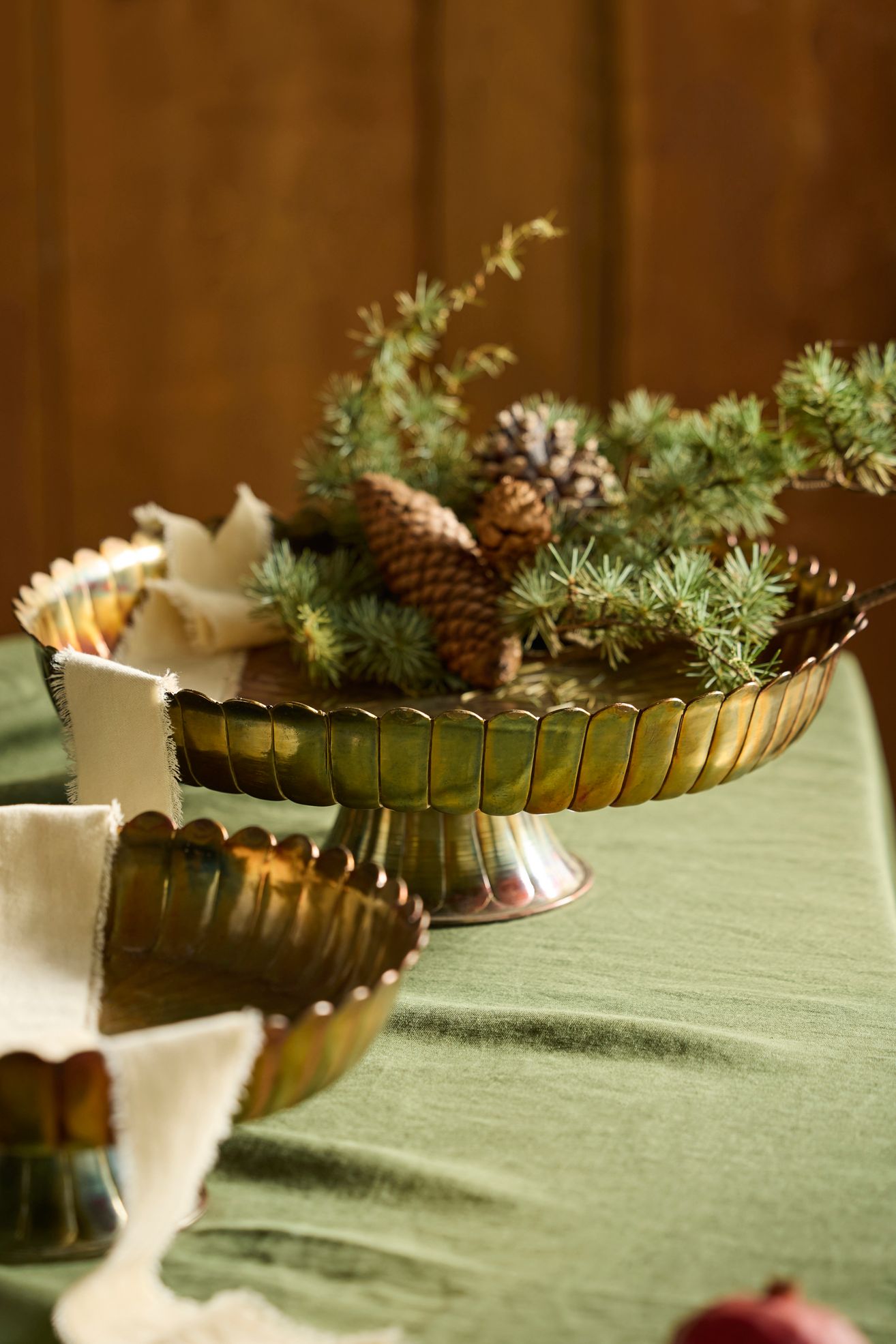 Scalloped Copper Bowl - Copper, Standard, L