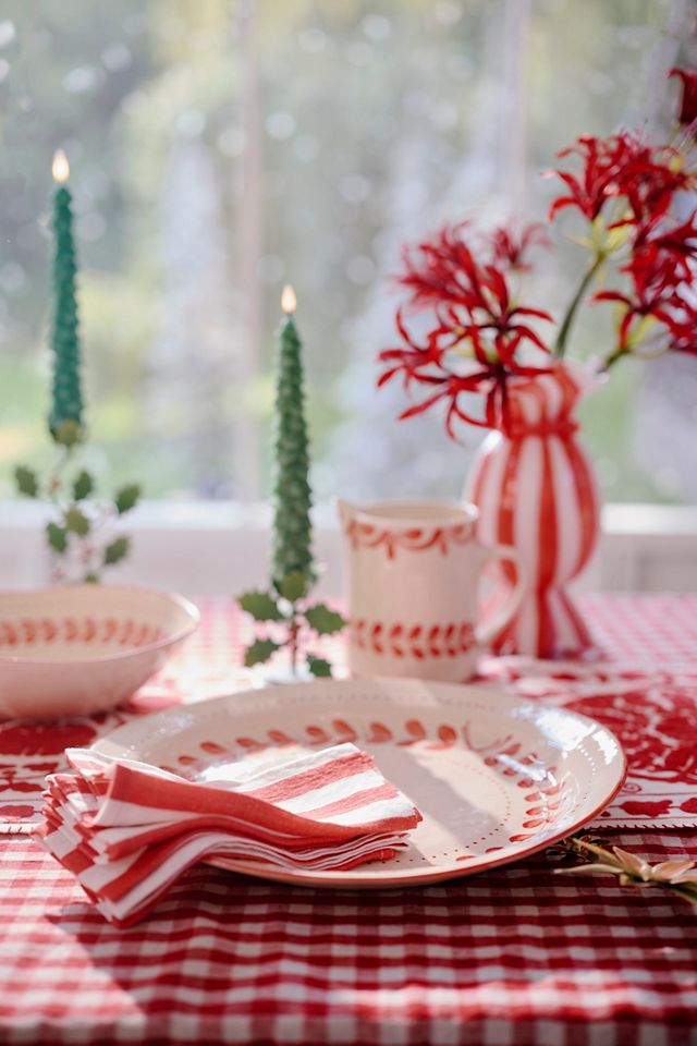 Terrain Red + White Stripe Linen Napkins, Set of 2 #1