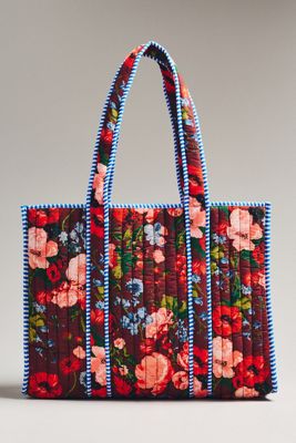 Damson Madder Polka Dot Frilled Tote Bag | Anthropologie