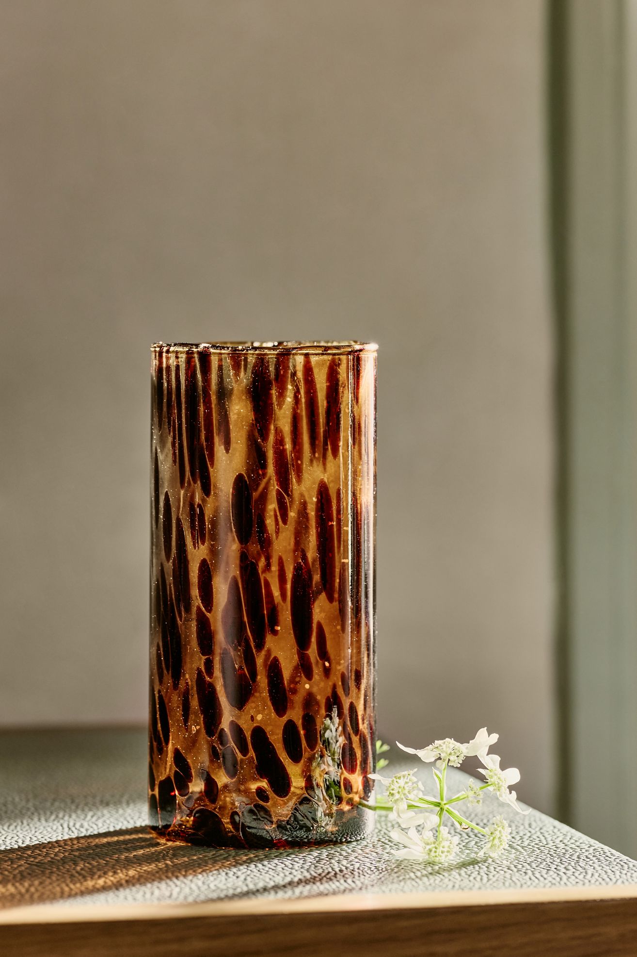 Gia Tortoise Highball Glass - Brown, One Size