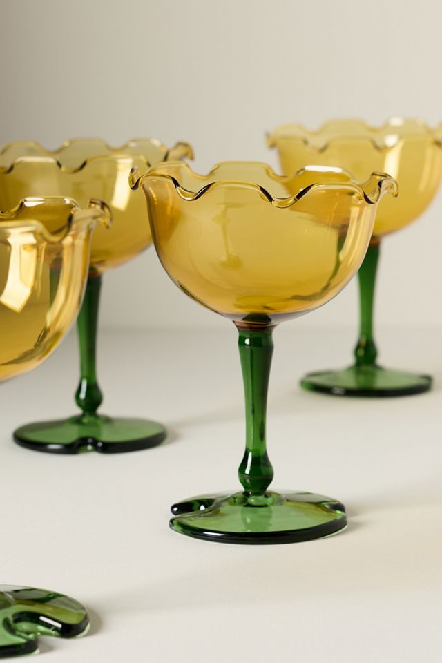 Lilypad Coupe Glasses, Set of 4 #3