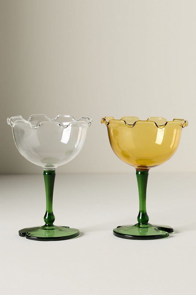 Lilypad Coupe Glasses, Set of 4 #2