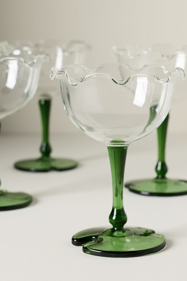 Lilypad Coupe Glasses, Set of 4 #3