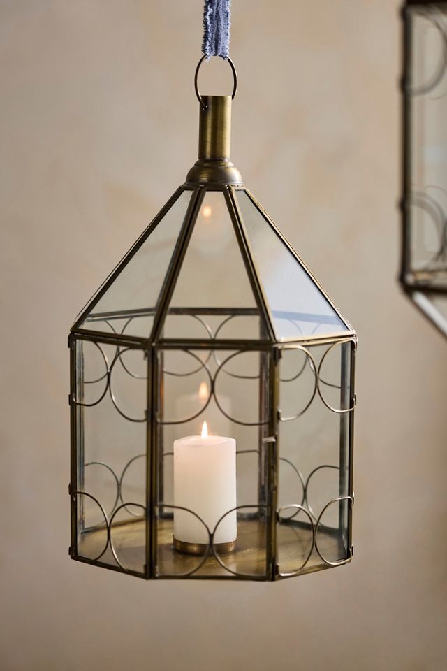 Flourish Iron + Glass Lantern #2
