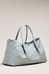 Woven Faux-Leather Tote