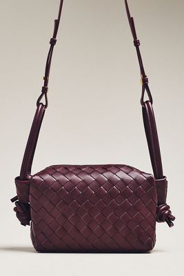 By Anthropologie Loop-strap Woven Crossbody Bag In Purple