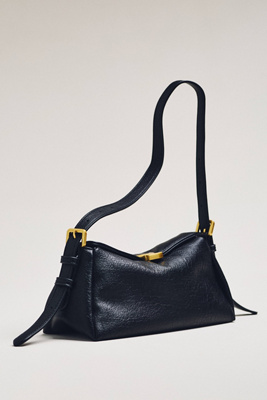 By Anthropologie Slouchy Faux Leather Shoulder Bag In Black