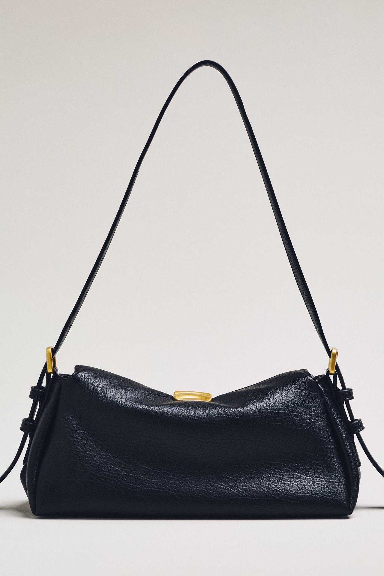 Slouchy Faux Leather Shoulder Bag