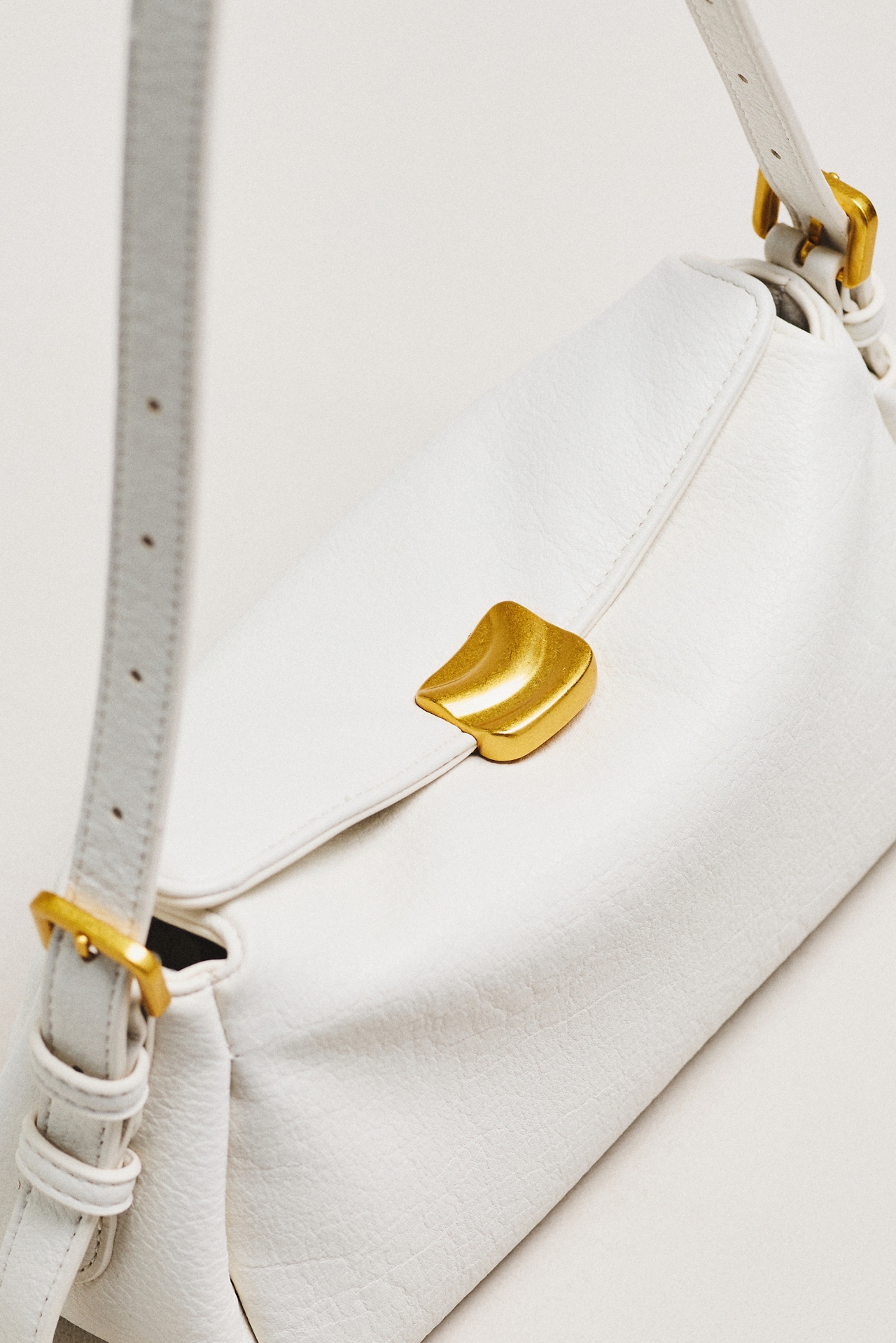 Slouchy Faux Leather Shoulder Bag