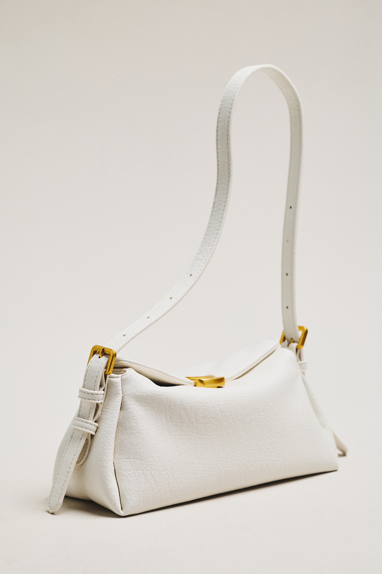 Slouchy Faux Leather Shoulder Bag