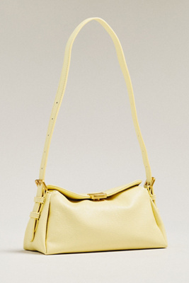 By Anthropologie Slouchy Faux-leather Crossbody Bag In Yellow
