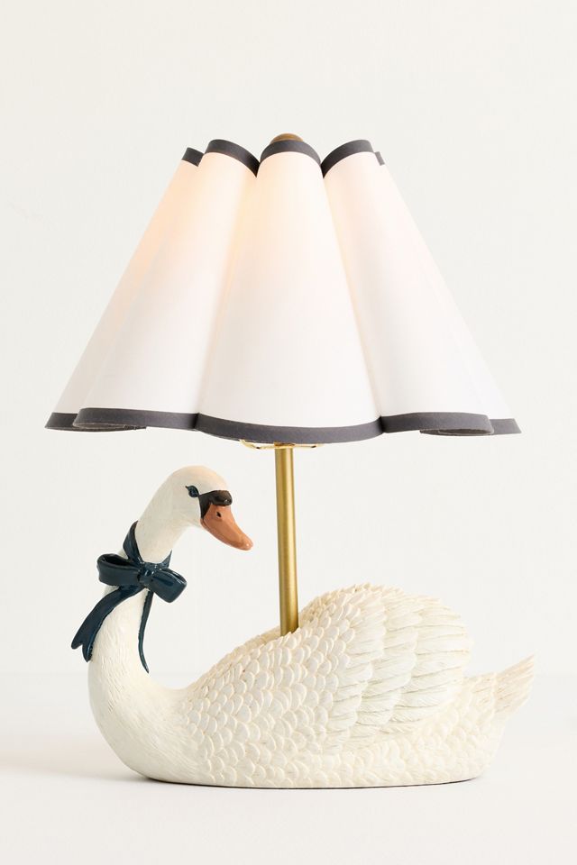 Swan Scalloped Shade Table Lamp #2