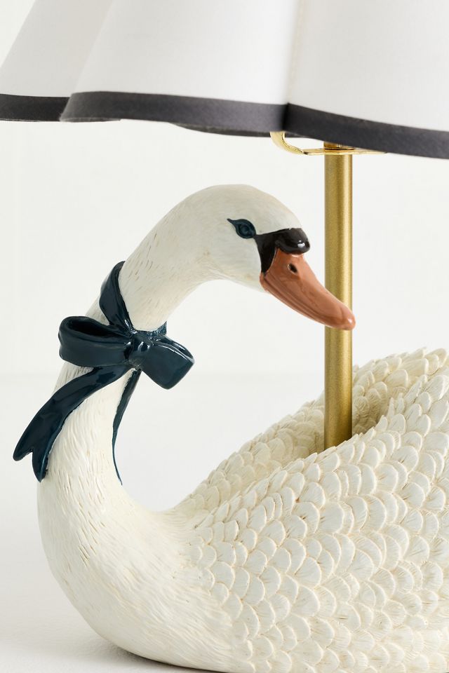 Swan Scalloped Shade Table Lamp #3