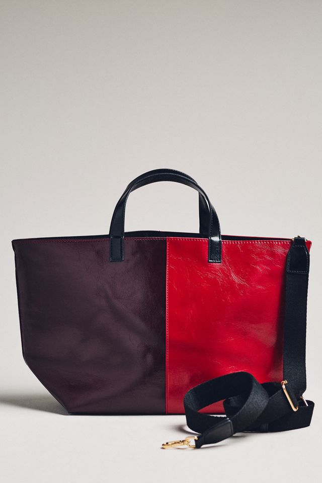 Maeve Two-Toned Waxy Tote #2